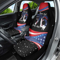 Funny Ice Cream 1776 Drip Personalized Car Seat Cover American Flag 4th Of July