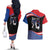 Funny Ice Cream 1776 Drip Personalized Couples Matching Off The Shoulder Long Sleeve Dress and Hawaiian Shirt American Flag 4th Of July