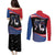 Funny Ice Cream 1776 Drip Personalized Couples Matching Puletasi and Long Sleeve Button Shirt American Flag 4th Of July
