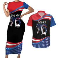 Funny Ice Cream 1776 Drip Personalized Couples Matching Short Sleeve Bodycon Dress and Hawaiian Shirt American Flag 4th Of July