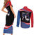 Funny Ice Cream 1776 Drip Personalized Couples Matching Short Sleeve Bodycon Dress and Long Sleeve Button Shirt American Flag 4th Of July