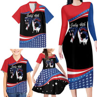 Funny Ice Cream 1776 Drip Personalized Family Matching Long Sleeve Bodycon Dress and Hawaiian Shirt American Flag 4th Of July