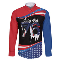 Funny Ice Cream 1776 Drip Personalized Family Matching Long Sleeve Bodycon Dress and Hawaiian Shirt American Flag 4th Of July