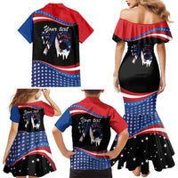 Funny Ice Cream 1776 Drip Personalized Family Matching Mermaid Dress and Hawaiian Shirt American Flag 4th Of July