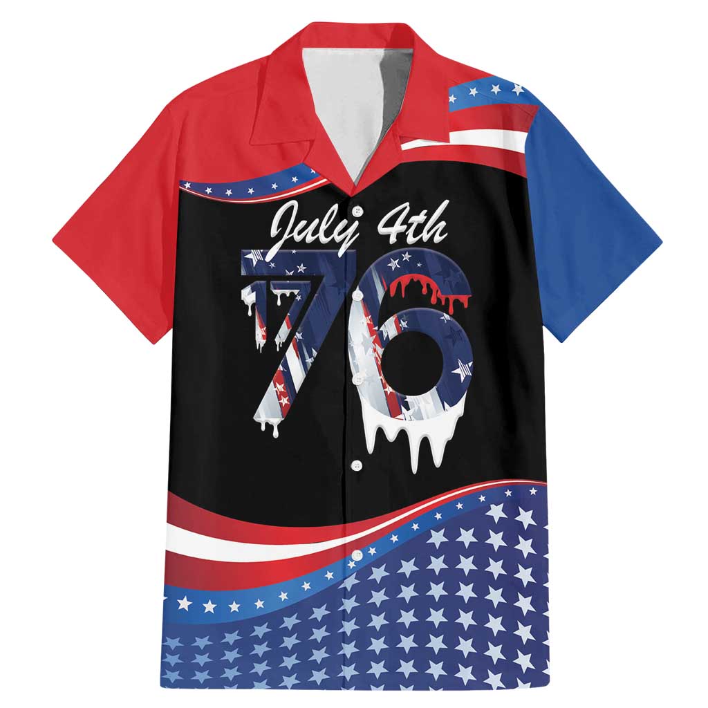 Funny Ice Cream 1776 Drip Personalized Family Matching Mermaid Dress and Hawaiian Shirt American Flag 4th Of July