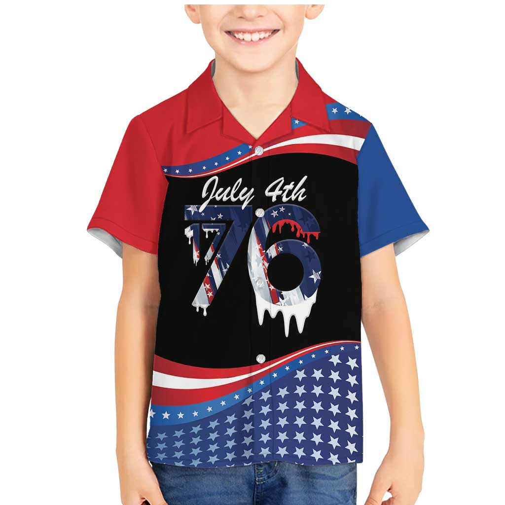 Funny Ice Cream 1776 Drip Personalized Family Matching Mermaid Dress and Hawaiian Shirt American Flag 4th Of July