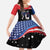 Funny Ice Cream 1776 Drip Personalized Family Matching Off The Shoulder Long Sleeve Dress and Hawaiian Shirt American Flag 4th Of July