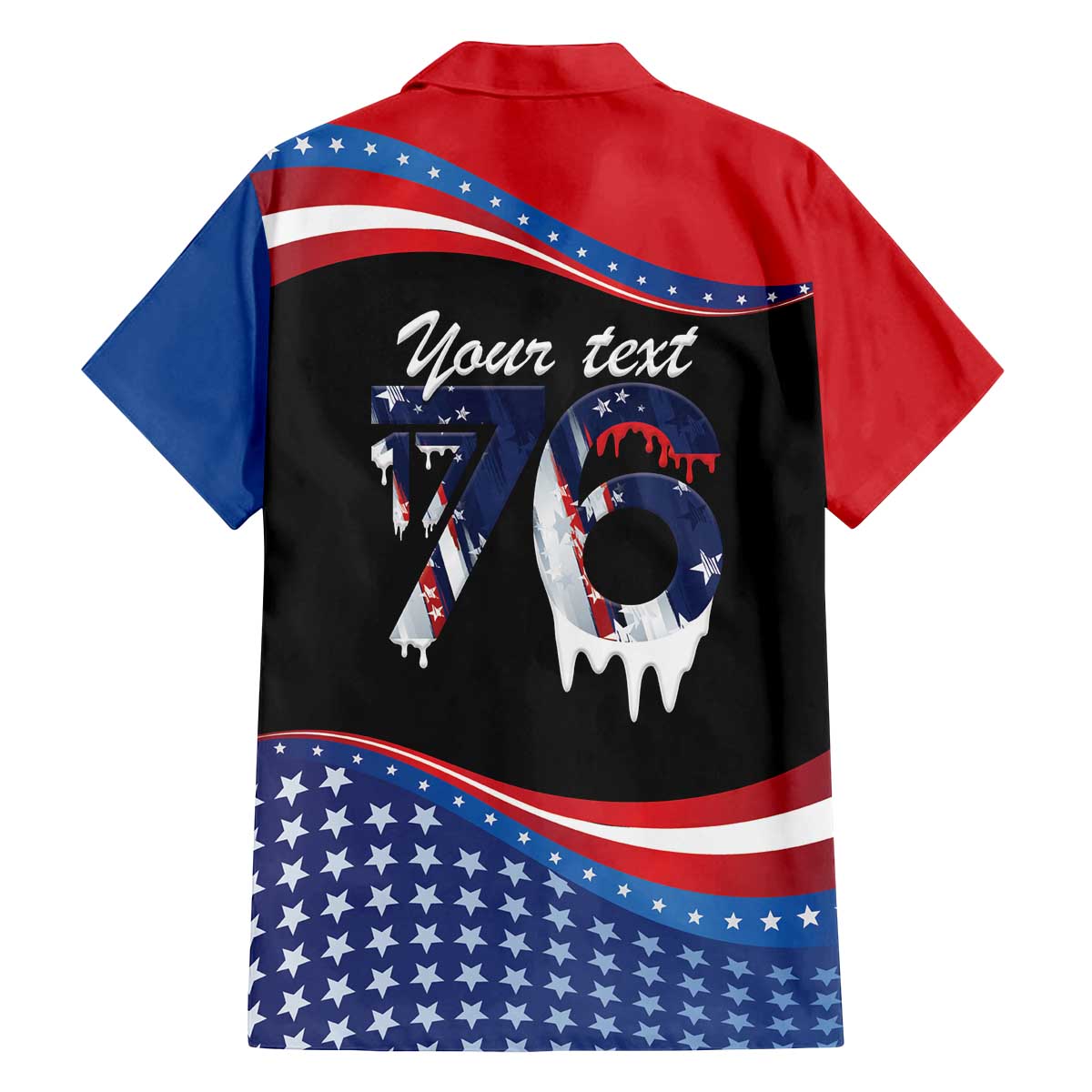 Funny Ice Cream 1776 Drip Personalized Family Matching Off The Shoulder Long Sleeve Dress and Hawaiian Shirt American Flag 4th Of July