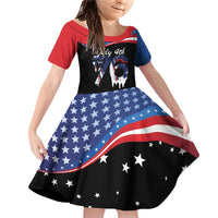 Funny Ice Cream 1776 Drip Personalized Family Matching Off Shoulder Short Dress and Hawaiian Shirt American Flag 4th Of July