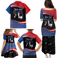 Funny Ice Cream 1776 Drip Personalized Family Matching Puletasi and Hawaiian Shirt American Flag 4th Of July