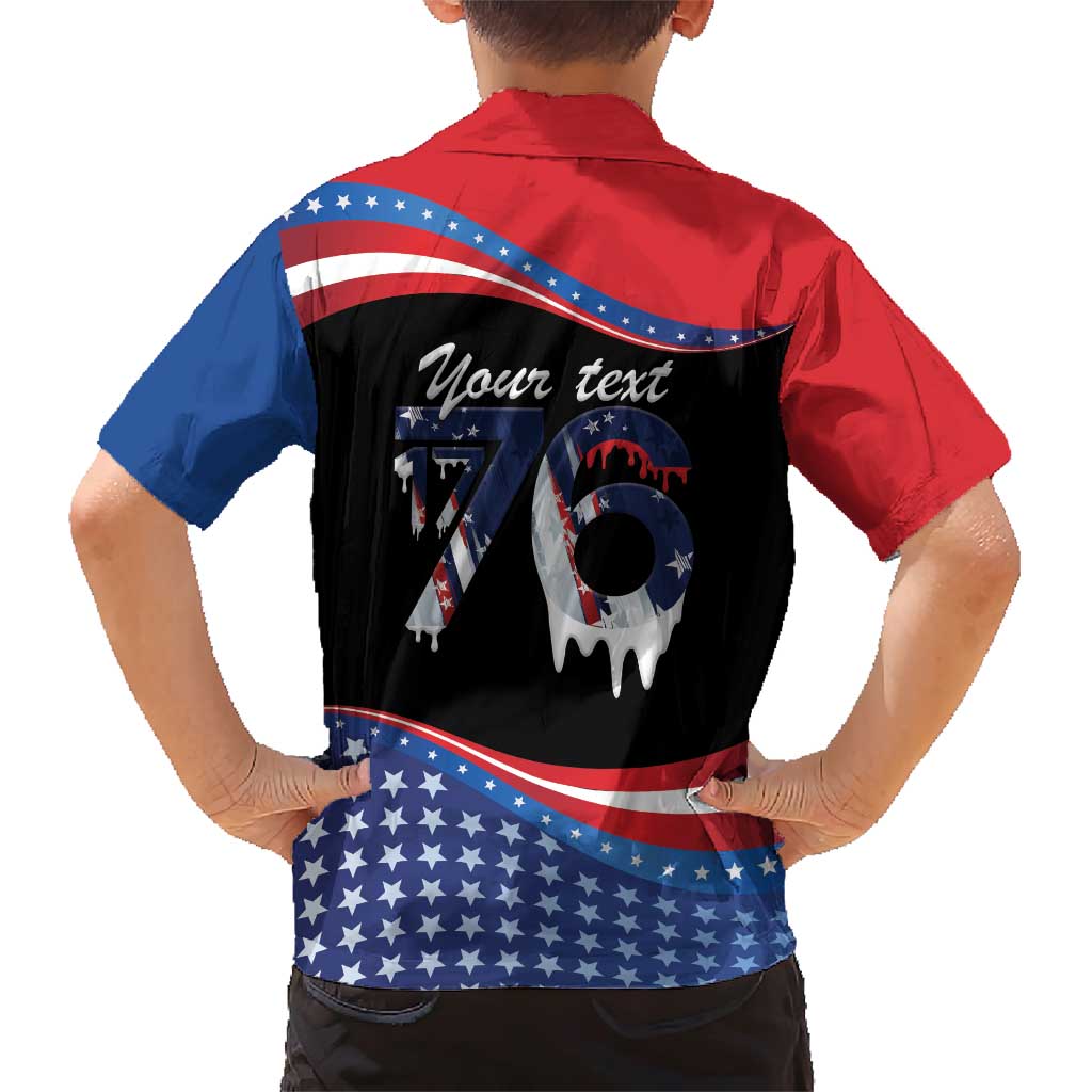 Funny Ice Cream 1776 Drip Personalized Family Matching Short Sleeve Bodycon Dress and Hawaiian Shirt American Flag 4th Of July