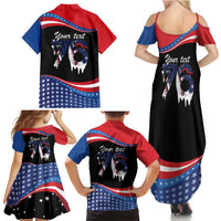Funny Ice Cream 1776 Drip Personalized Family Matching Summer Maxi Dress and Hawaiian Shirt American Flag 4th Of July