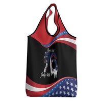 Funny Ice Cream 1776 Drip Personalized Grocery Bag American Flag 4th Of July