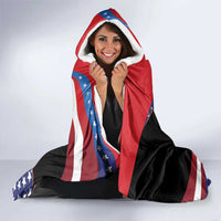 Funny Ice Cream 1776 Drip Personalized Hooded Blanket American Flag 4th Of July
