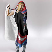 Funny Ice Cream 1776 Drip Personalized Hooded Blanket American Flag 4th Of July