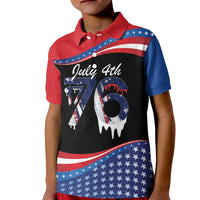 Funny Ice Cream 1776 Drip Personalized Kid Polo Shirt American Flag 4th Of July