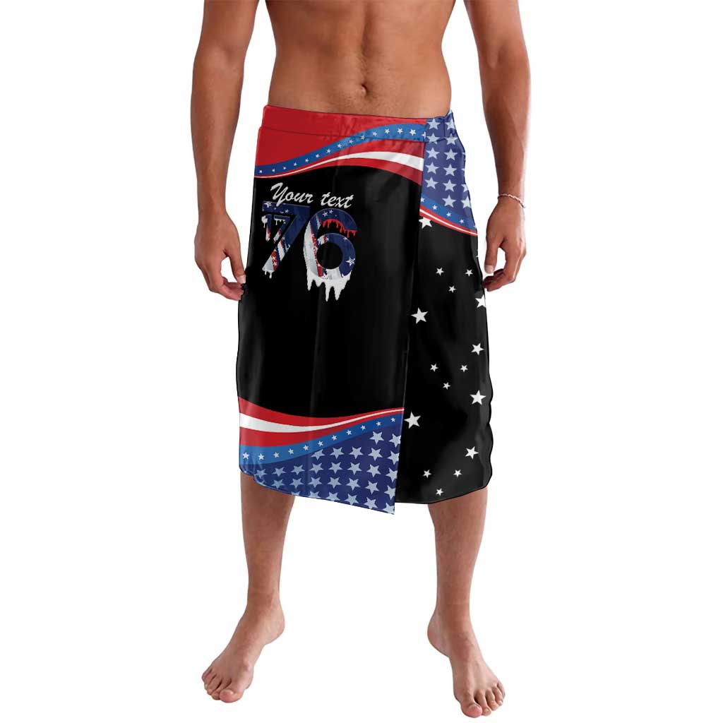 Funny Ice Cream 1776 Drip Personalized Lavalava American Flag 4th Of July
