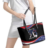 Funny Ice Cream 1776 Drip Personalized Leather Tote Bag American Flag 4th Of July