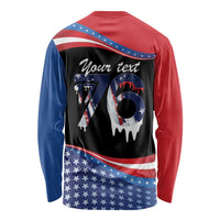 Funny Ice Cream 1776 Drip Personalized Long Sleeve Shirt American Flag 4th Of July