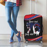 Funny Ice Cream 1776 Drip Personalized Luggage Cover American Flag 4th Of July