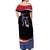 Funny Ice Cream 1776 Drip Personalized Off Shoulder Maxi Dress American Flag 4th Of July