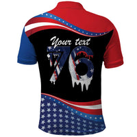 Funny Ice Cream 1776 Drip Personalized Polo Shirt American Flag 4th Of July