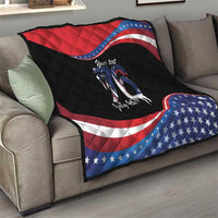 Funny Ice Cream 1776 Drip Personalized Quilt American Flag 4th Of July