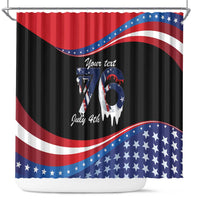 Funny Ice Cream 1776 Drip Personalized Shower Curtain American Flag 4th Of July