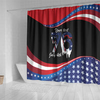Funny Ice Cream 1776 Drip Personalized Shower Curtain American Flag 4th Of July