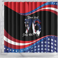 Funny Ice Cream 1776 Drip Personalized Shower Curtain American Flag 4th Of July
