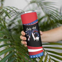 Funny Ice Cream 1776 Drip Personalized Skinny Tumbler American Flag 4th Of July