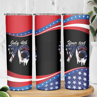 Funny Ice Cream 1776 Drip Personalized Skinny Tumbler American Flag 4th Of July