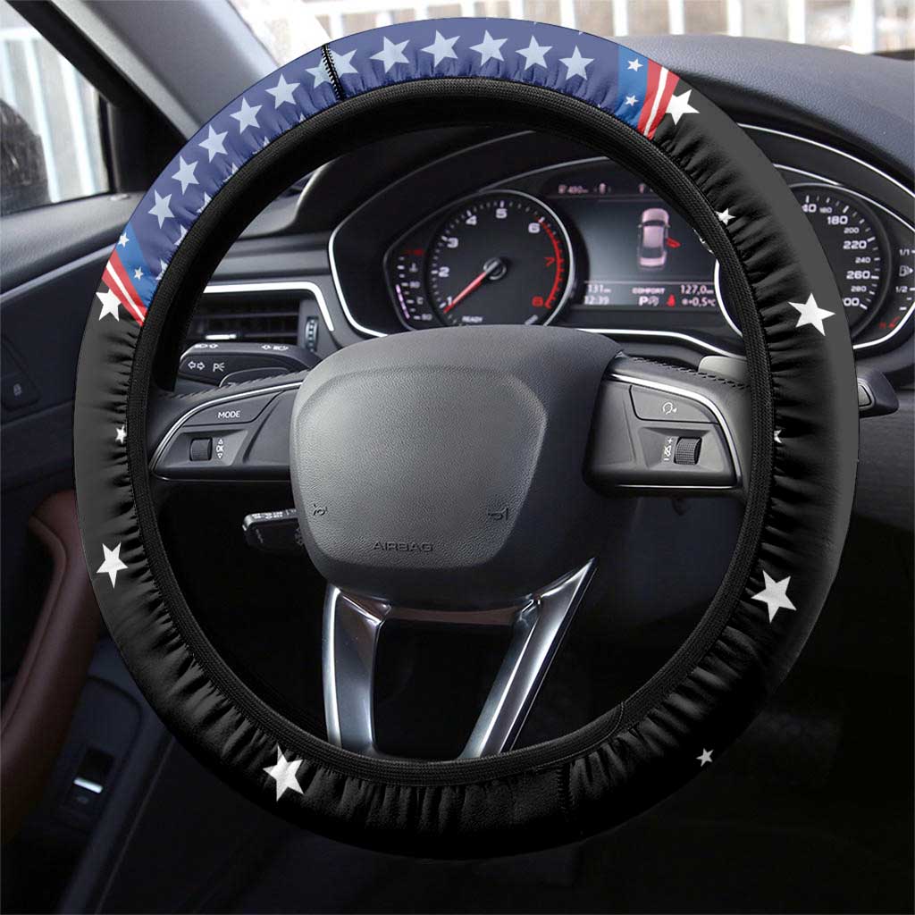 Funny Ice Cream 1776 Drip Steering Wheel Cover American Flag 4th Of July