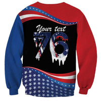 Funny Ice Cream 1776 Drip Personalized Sweatshirt American Flag 4th Of July