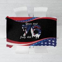 Funny Ice Cream 1776 Drip Personalized Tablecloth American Flag 4th Of July