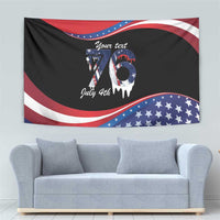 Funny Ice Cream 1776 Drip Personalized Tapestry American Flag 4th Of July