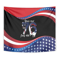 Funny Ice Cream 1776 Drip Personalized Tapestry American Flag 4th Of July