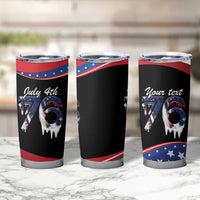 Funny Ice Cream 1776 Drip Personalized Tumbler Cup American Flag 4th Of July