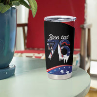 Funny Ice Cream 1776 Drip Personalized Tumbler Cup American Flag 4th Of July