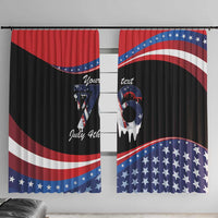 Funny Ice Cream 1776 Drip Personalized Window Curtain American Flag 4th Of July