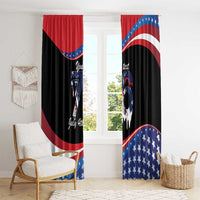 Funny Ice Cream 1776 Drip Personalized Window Curtain American Flag 4th Of July