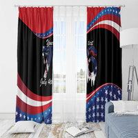Funny Ice Cream 1776 Drip Personalized Window Curtain American Flag 4th Of July