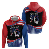 Funny Ice Cream 1776 Drip Personalized Zip Hoodie American Flag 4th Of July