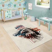 Happy Fourth of July Personalized Area Rug Bald Eagle USA Independence Day