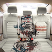 Happy Fourth of July Personalized Back Car Seat Cover Bald Eagle USA Independence Day