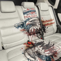 Happy Fourth of July Personalized Back Car Seat Cover Bald Eagle USA Independence Day