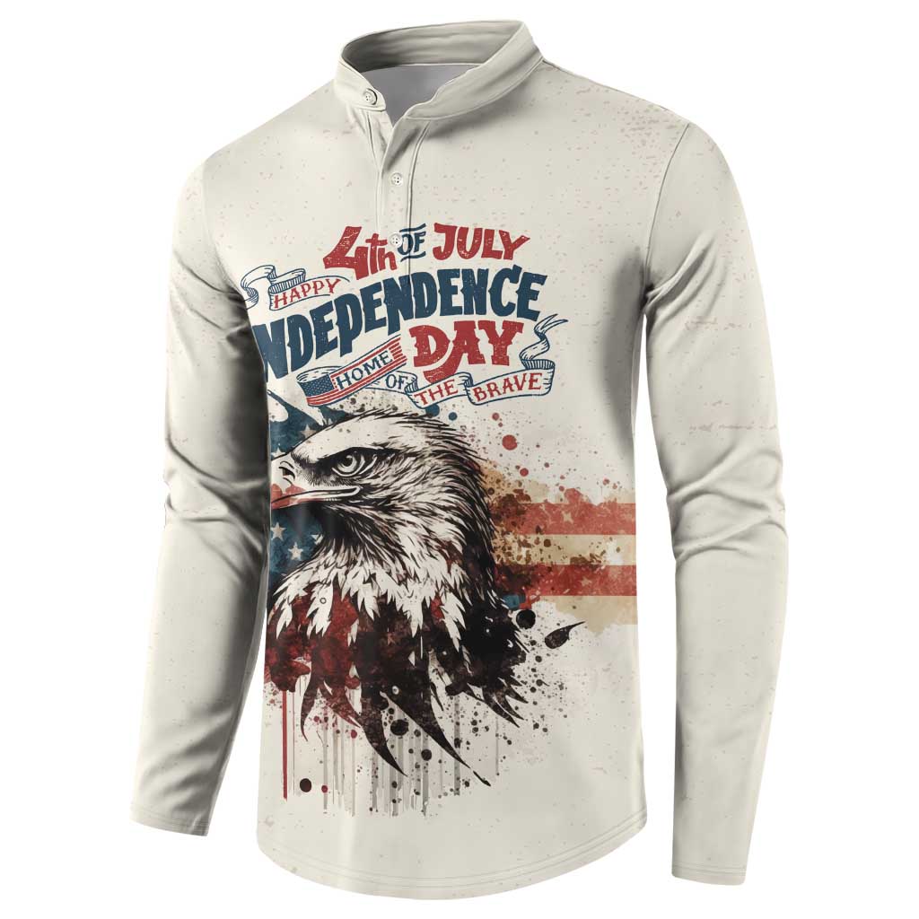 Happy Fourth of July Personalized Button Sweatshirt Bald Eagle USA Independence Day