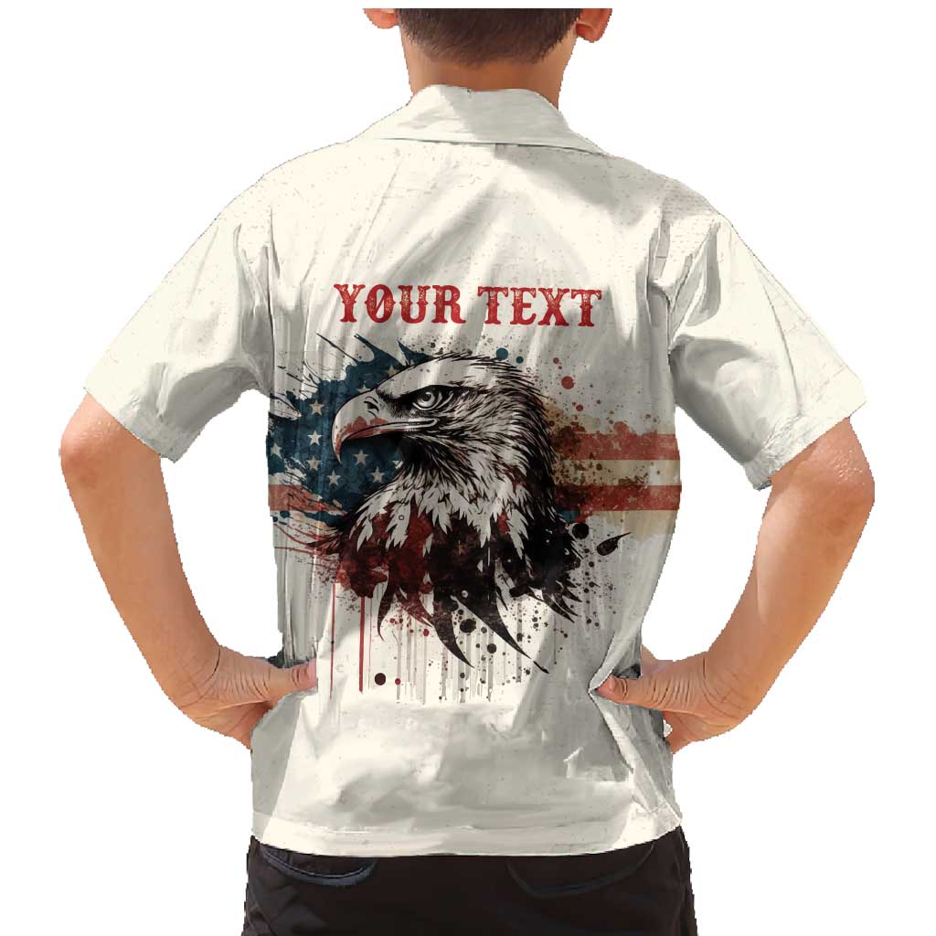 Happy Fourth of July Personalized Family Matching Mermaid Dress and Hawaiian Shirt Bald Eagle USA Independence Day