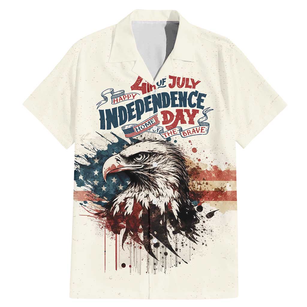 Happy Fourth of July Personalized Family Matching Mermaid Dress and Hawaiian Shirt Bald Eagle USA Independence Day
