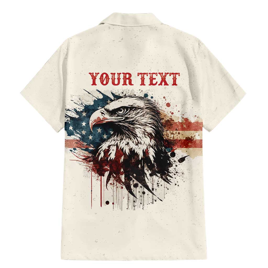 Happy Fourth of July Personalized Family Matching Mermaid Dress and Hawaiian Shirt Bald Eagle USA Independence Day